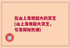 在山上发现超大的灵芝(山上发现超大灵芝，引发探秘热潮)
