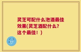 灵芝可配什么泡酒最佳效果(灵芝酒配什么？这个最佳！)