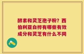 酵素和灵芝孢子粉？西伯利亚白桦有哪些有效成分和灵芝有什么不同