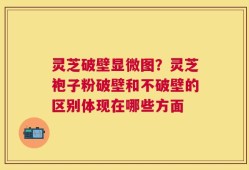 灵芝破壁显微图？灵芝袍子粉破壁和不破壁的区别体现在哪些方面
