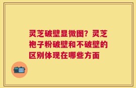 灵芝破壁显微图？灵芝袍子粉破壁和不破壁的区别体现在哪些方面