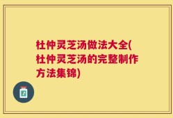 杜仲灵芝汤做法大全(杜仲灵芝汤的完整制作方法集锦)