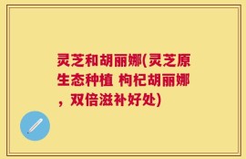 灵芝和胡丽娜(灵芝原生态种植 枸杞胡丽娜，双倍滋补好处)