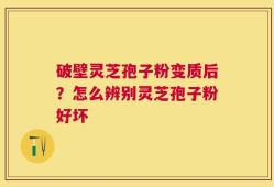 破壁灵芝孢子粉变质后？怎么辨别灵芝孢子粉好坏