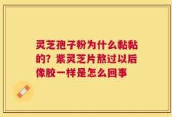 灵芝孢子粉为什么黏黏的？紫灵芝片熬过以后像胶一样是怎么回事