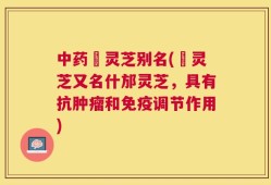 中药邚灵芝别名(邚灵芝又名什邡灵芝，具有抗肿瘤和免疫调节作用)
