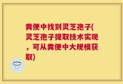 粪便中找到灵芝孢子(灵芝孢子提取技术实现，可从粪便中大规模获取)