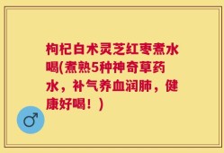 枸杞白术灵芝红枣煮水喝(煮熟5种神奇草药水，补气养血润肺，健康好喝！)