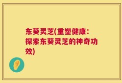 东葵灵芝(重塑健康：探索东葵灵芝的神奇功效)