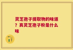 灵芝孢子提取物的味道？真灵芝孢子粉是什么味