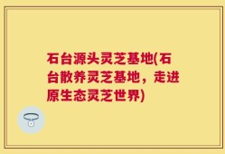 石台源头灵芝基地(石台散养灵芝基地，走进原生态灵芝世界)