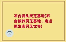 石台源头灵芝基地(石台散养灵芝基地，走进原生态灵芝世界)