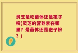 灵芝是吃菌体还是孢子粉(灵芝的营养素在哪里？是菌体还是孢子粉？)