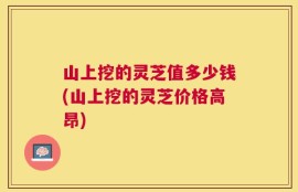 山上挖的灵芝值多少钱(山上挖的灵芝价格高昂)