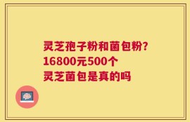灵芝孢子粉和菌包粉？16800元500个灵芝菌包是真的吗