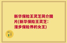 新华保险王灵芝简介图片(新华保险王灵芝：漫步保险界的女王)