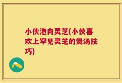 小伙泡肉灵芝(小伙喜欢上罕见灵芝的煲汤技巧)