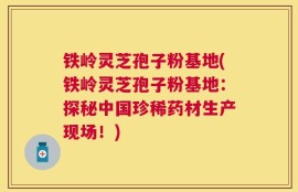 铁岭灵芝孢子粉基地(铁岭灵芝孢子粉基地：探秘中国珍稀药材生产现场！)