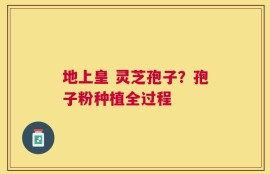 地上皇 灵芝孢子？孢子粉种植全过程