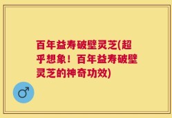 百年益寿破壁灵芝(超乎想象！百年益寿破壁灵芝的神奇功效)