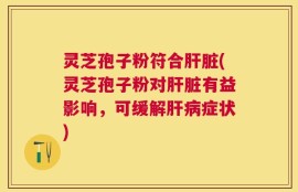 灵芝孢子粉符合肝脏(灵芝孢子粉对肝脏有益影响，可缓解肝病症状)