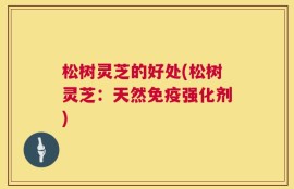 松树灵芝的好处(松树灵芝：天然免疫强化剂)