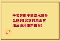 干灵芝能不能浇水用什么肥料(灵芝的浇水方法及适用肥料推荐)