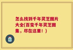 怎么找到千年灵芝图片大全(百变千年灵芝图集，尽在这里！)