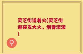 灵芝街道着火(灵芝街道突发大火，烟雾滚滚)