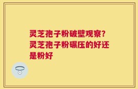 灵芝孢子粉破壁观察？灵芝孢子粉碾压的好还是粉好