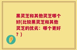 黑灵芝和其他灵芝哪个好(比较黑灵芝和其他灵芝的优劣：哪个更好？)