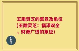 玉雕灵芝的寓意及象征(玉雕灵芝：福泽双全，财源广进的象征)