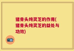 猪骨头炖灵芝的作用(猪骨头炖灵芝的益处与功效)