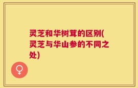 灵芝和华树茸的区别(灵芝与华山参的不同之处)