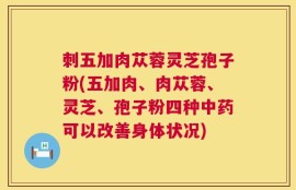 刺五加肉苁蓉灵芝孢子粉(五加肉、肉苁蓉、灵芝、孢子粉四种中药可以改善身体状况)