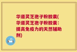 华道灵芝孢子粉胶囊(华道灵芝孢子粉胶囊：提高免疫力的天然辅助剂)