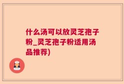 什么汤可以放灵芝孢子粉_灵芝孢子粉适用汤品推荐)