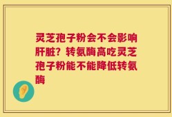 灵芝孢子粉会不会影响肝脏？转氨酶高吃灵芝孢子粉能不能降低转氨酶
