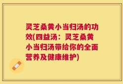 灵芝桑黄小当归汤的功效(四益汤：灵芝桑黄小当归汤带给你的全面营养及健康维护)