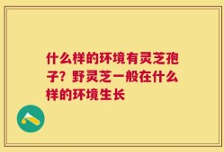 什么样的环境有灵芝孢子？野灵芝一般在什么样的环境生长