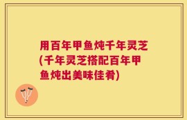 用百年甲鱼炖千年灵芝(千年灵芝搭配百年甲鱼炖出美味佳肴)