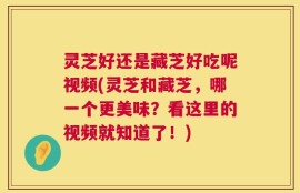 灵芝好还是藏芝好吃呢视频(灵芝和藏芝，哪一个更美味？看这里的视频就知道了！)