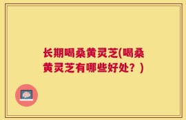 长期喝桑黄灵芝(喝桑黄灵芝有哪些好处？)