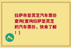 拉萨市至灵芝汽车票价查询(查询拉萨至灵芝的汽车票价，快来了解！)
