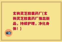 玄驹灵芝胶囊药厂(玄驹灵芝胶囊药厂推出新品，持续护理，净化身体！)