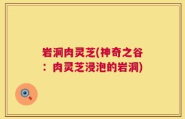 岩洞肉灵芝(神奇之谷：肉灵芝浸泡的岩洞)