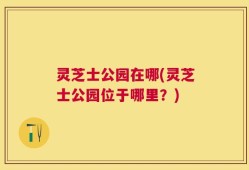 灵芝士公园在哪(灵芝士公园位于哪里？)