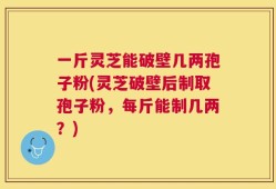 一斤灵芝能破壁几两孢子粉(灵芝破壁后制取孢子粉，每斤能制几两？)