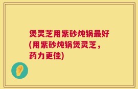 煲灵芝用紫砂炖锅最好(用紫砂炖锅煲灵芝，药力更佳)