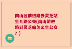 南山区前进路去灵芝站坐几路公交(南山前进路到灵芝站怎么坐公交？)